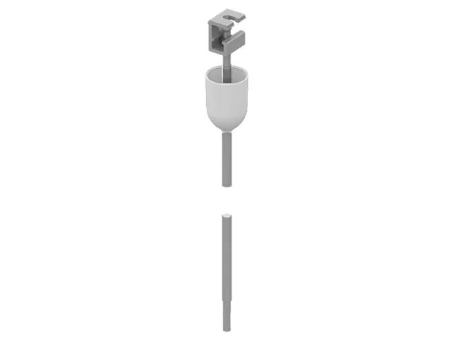 PERFORMANCE IN LIGHTING PERFORMANCE IN LIGHTING 310770 Staffa per fissaggio a soffitto, dado M6, rosone in plastica, barra filettata M6 lunghezza 1 m