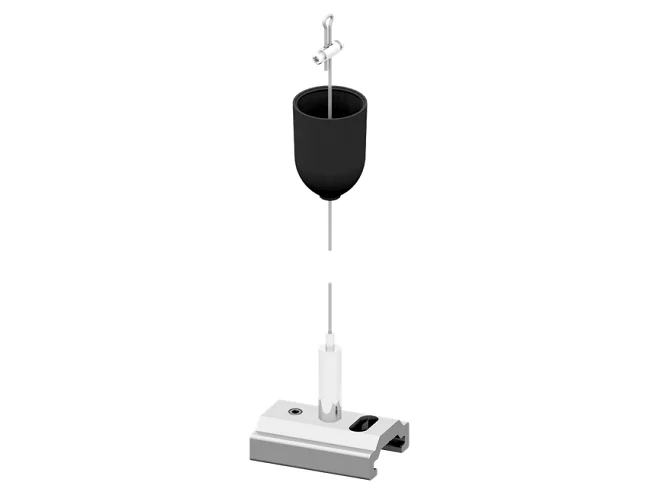 PERFORMANCE IN LIGHTING PERFORMANCE IN LIGHTING 310779 Tenditore a vite, rosone in plastica, cavo in acciaio Ø 1,5 mm lunghezza 1,5 m