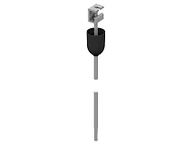 PERFORMANCE IN LIGHTING PERFORMANCE IN LIGHTING 310768 Staffa per fissaggio a soffitto, dado M6, rosone in plastica, barra filettata M6 lunghezza 1 m