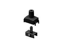 PERFORMANCE IN LIGHTING PERFORMANCE IN LIGHTING 310734 Staffa con tenditore M6 e copertura in plastica BK-RAL9005 / Nero RAL9005