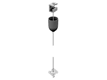 PERFORMANCE IN LIGHTING PERFORMANCE IN LIGHTING 310777 Staffa per fissaggio a soffitto, tenditore a vite, rosone in plastica, cavo in acciaio Ø 1,5 mm