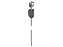 PERFORMANCE IN LIGHTING PERFORMANCE IN LIGHTING 310769 Staffa per fissaggio a soffitto, dado M6, rosone in plastica, barra filettata M6 lunghezza 1 m