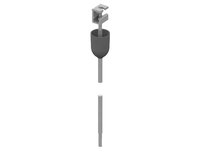 PERFORMANCE IN LIGHTING PERFORMANCE IN LIGHTING 310769 Staffa per fissaggio a soffitto, dado M6, rosone in plastica, barra filettata M6 lunghezza 1 m