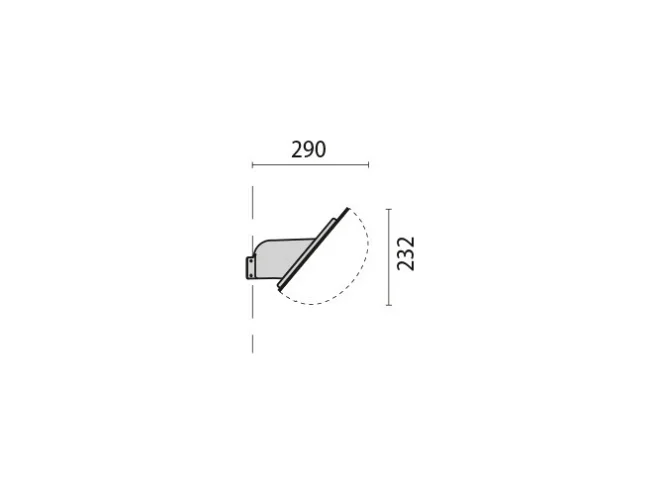 PERFORMANCE IN LIGHTING PERFORMANCE IN LIGHTING 000792 Mensola a parete inc. 40° angolare BK-81 / Nero