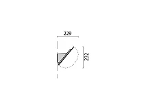 PERFORMANCE IN LIGHTING PERFORMANCE IN LIGHTING 000502 Mensola a parete inc. 40° BK-81 / Nero