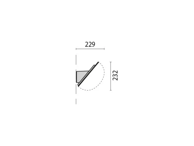 PERFORMANCE IN LIGHTING PERFORMANCE IN LIGHTING 000502 Mensola a parete inc. 40° BK-81 / Nero