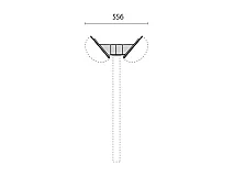 PERFORMANCE IN LIGHTING PERFORMANCE IN LIGHTING 000810 Mensole doppie per palo Ø 60 mm inc. 40° BK-81 / Nero