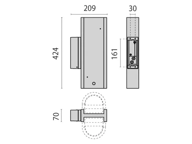 PERFORMANCE IN LIGHTING PERFORMANCE IN LIGHTING 000442 Mensola 45 AN-96 / Antracite metallizzato