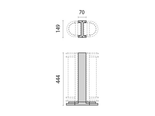 PERFORMANCE IN LIGHTING PERFORMANCE IN LIGHTING 000445 Palo 45 444 mm GR-94 / Grigio metallizzato