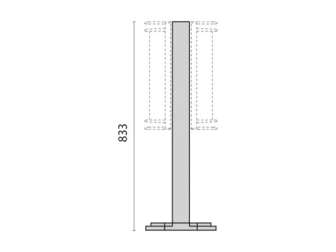 PERFORMANCE IN LIGHTING PERFORMANCE IN LIGHTING 000449 Palo 45 833 mm GR-94 / Grigio metallizzato