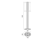 PERFORMANCE IN LIGHTING PERFORMANCE IN LIGHTING 000453 Palo 45 1233 mm GR-94 / Grigio metallizzato