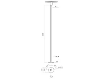 PERFORMANCE IN LIGHTING PERFORMANCE IN LIGHTING 315024 PALO Spillo F.T. 2,8 m con flangia AN-96 / Antracite metallizzato