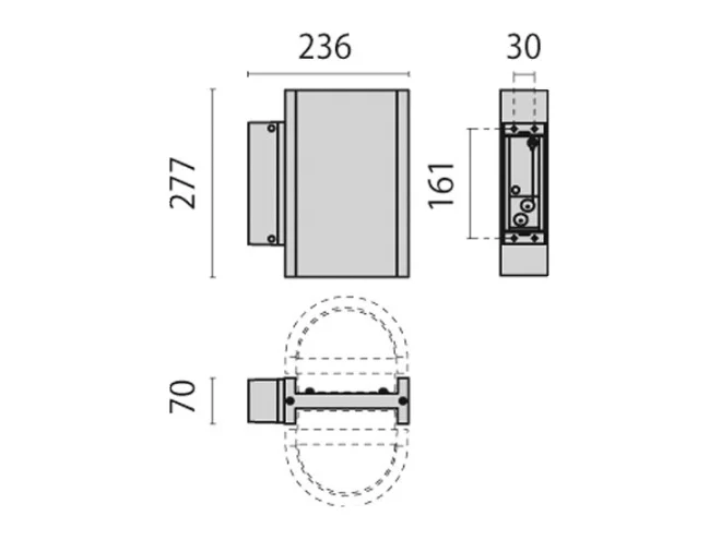 PERFORMANCE IN LIGHTING PERFORMANCE IN LIGHTING 000421 Mensola 27 GR-94 / Grigio metallizzato