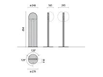 PERFORMANCE IN LIGHTING PERFORMANCE IN LIGHTING 000500 Palo doppio BK-81 / Nero