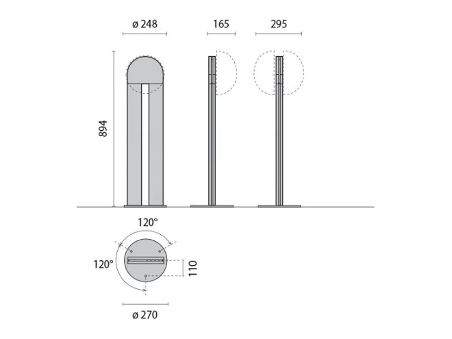 PERFORMANCE IN LIGHTING PERFORMANCE IN LIGHTING 000500 Palo doppio BK-81 / Nero