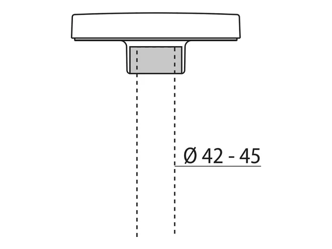PERFORMANCE IN LIGHTING PERFORMANCE IN LIGHTING 310481 Adattatore testapalo Ø 45 mm PADO AN-96 / Antracite metallizzato