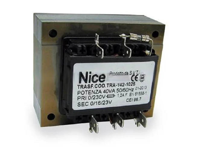 NICE NICE TRA197A01 TRA142.1025 Trasformatore 230V 22V 30Va Per RUN 1800 2500 Ricambio