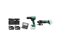 Hikoki Hikoki KC18PK1A1 KIT DV18DDWPZ + G18DSL2W2Z + 2xBatterie 18v 5Ah + UC18YFSL + KIT 100 inserti