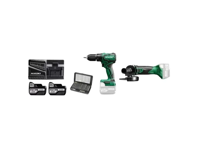 Hikoki Hikoki KC18PK1A1 KIT DV18DDWPZ + G18DSL2W2Z + 2xBatterie 18v 5Ah + UC18YFSL + KIT 100 inserti