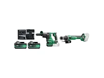 Hikoki Hikoki KCIT2MV4B4 KIT G1813DAW2Z + DH3628DCWRZ + 2xBatterie BSL36A18X + carica batterie UC18YFSL + 2 Valigette Stackable