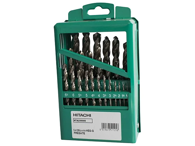 Hikoki Hikoki 780467 Kit n.25 punte in HSS-G x metallo - codolo cilindrico - sostituisce codice HTA250000