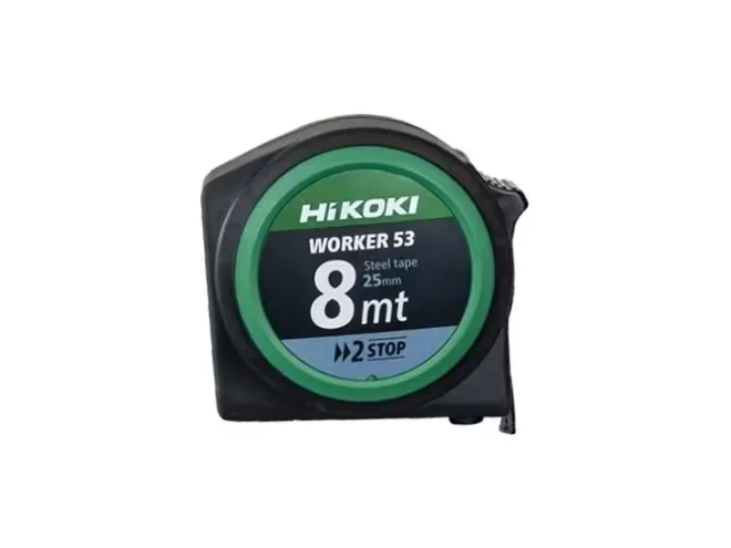 Hikoki Hikoki HKAFC3825 Flessometro worker 53 da 8mt, larghezza 25mm, doppio sistema di bloccaggio