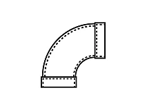 Fantini Cosmi Fantini Cosmi AP19911 CV90-180 CURVA 90° PPE ø180mm