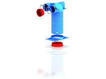 Fantini Cosmi Fantini Cosmi AP19936 RA2V-75 RACCORDO 90° ø75mm TRA 2TUBI CORRUGATI/VALVOLA