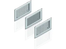 Fantini Cosmi Fantini Cosmi AP19952 GDQ-70G GRIGLIA ACCIAIO 260x155 FESSURA QUADRA BIANCA