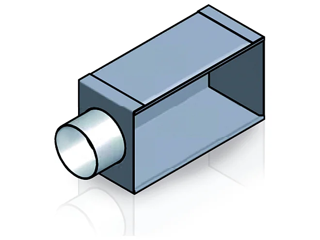 Fantini Cosmi Fantini Cosmi AP19963 PGR 90L PLENUM ISOLATO ATTACCO LATERALE P.100mm PER GRIGLIE