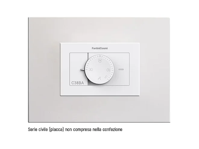 Fantini Cosmi Fantini Cosmi C38BA TERMOSTATO ELETTRONICO INCASSO 230V BIANCO
