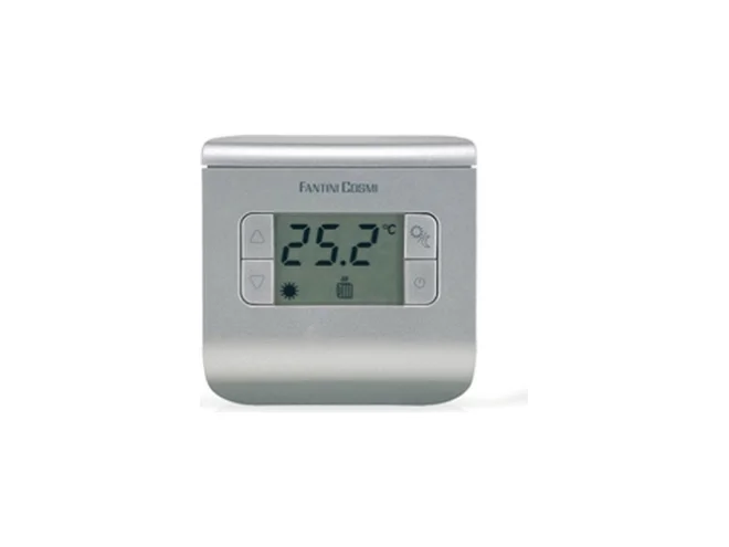 Fantini Cosmi Fantini Cosmi CH111 TERMOSTATO AMBIENTE DIGITALE BATTERIA 2TEMPERATURE SILVER