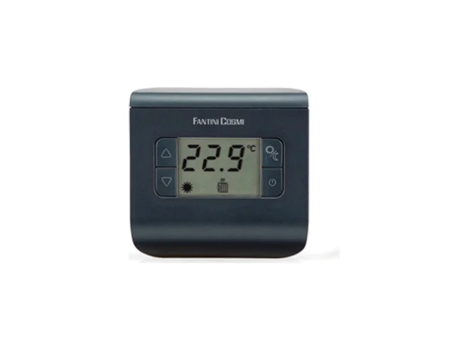 Fantini Cosmi Fantini Cosmi CH112 TERMOSTATO AMBIENTE DIGITALE BATTERIA 2TEMPERATURE ANTRACITE