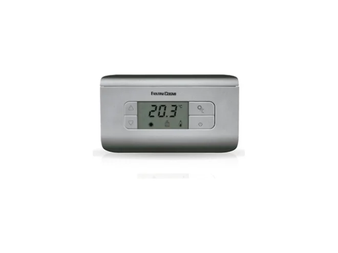 Fantini Cosmi Fantini Cosmi CH116 TERMOSTATO AMBIENTE DIGITALE BATTERIA 3TEMPERATURE SILVER