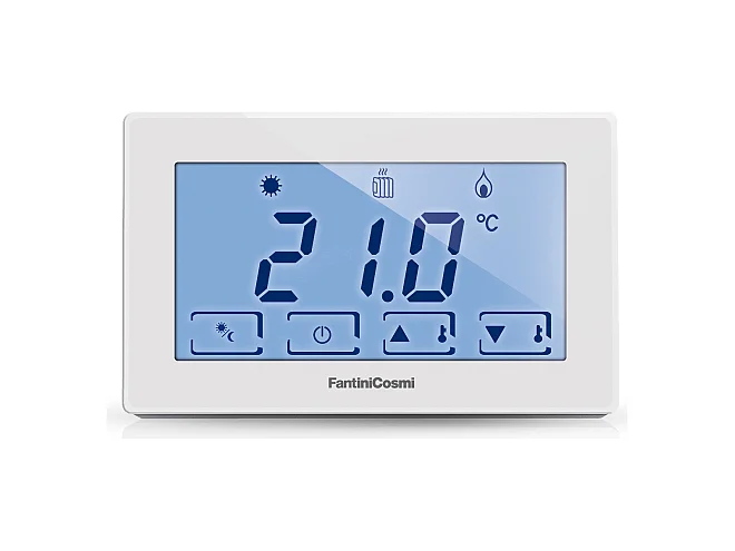 Fantini Cosmi Fantini Cosmi CH120 TERMOSTATO AMBIENTE TOUCHSCREEN BATTERIA BIANCO