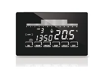 Fantini Cosmi Fantini Cosmi CH193MB CRONOTERMOSTATO SETTIMANALE SEMINCASSO TOUCH-SCREEN CON UMIDOSTATO NERO