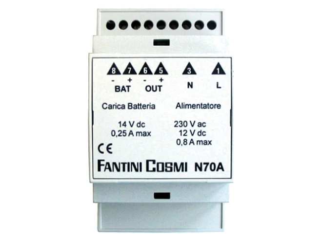 Fantini Cosmi Fantini Cosmi N70A ALIMENTATORE CON CARICA BATTERIA PER CENTRALINE EV