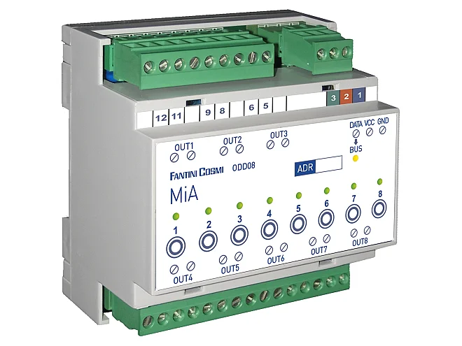 Fantini Cosmi Fantini Cosmi ODD08 MODULO 8 USCITE RELÈ 12A 24Vcc-180mA