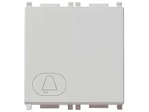 VIMAR Vimar 14008.2.C.SL Pulsante 1P NO 10A campanello 2M Silver