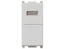 VIMAR Vimar 14068.B.SL Pulsante 1P NO 10A + spia bianca Silver