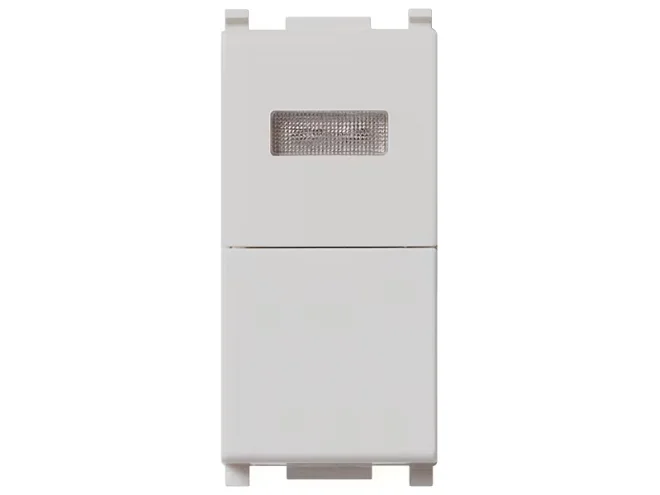 VIMAR Vimar 14068.B.SL Pulsante 1P NO 10A + spia bianca Silver