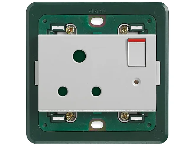 VIMAR Vimar 14215.SL Presa 2P+T 5A inglese interr. Silver