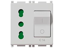 VIMAR Vimar 14273.SL Presa 2P+T 16A P17/11 intb+MT C16 Silver