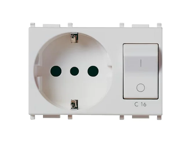 VIMAR Vimar 14276.SL Presa 2P+T 16A P30 intb+MT C16 Silver