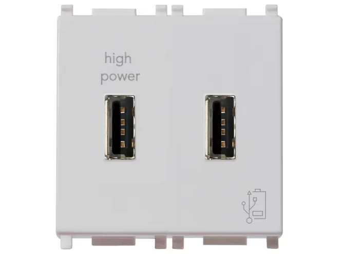 VIMAR Vimar 14295.SL Unità alimentazione USB 5V2,1A 2M Silver