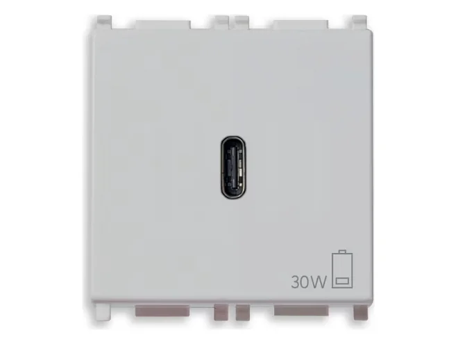 VIMAR Vimar 14298.SL Alimentatore USB C 30W PD Silver