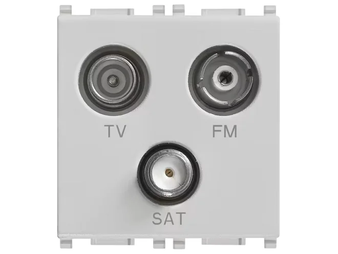 VIMAR Vimar 14303.SL Presa TV-FM-SAT diretta 3 uscite Silver