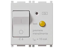 VIMAR Vimar 14411.06.SL Interruttore MTDiff. 1P+N C6 10mA Silver