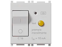 VIMAR Vimar 14411.16.SL Interruttore MTDiff.1P+N C16 10mA Silver