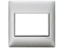 VIMAR Vimar 14648.27 Placca 3M BS tecnopolimero Silver